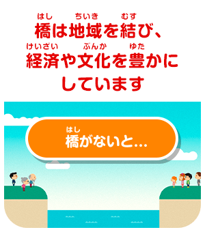 橋は地域を結び、経済や文化を豊かにしています