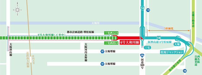 本線開通区間イメージ図