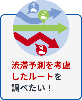 渋滞予測を考慮したルートを調べたい！